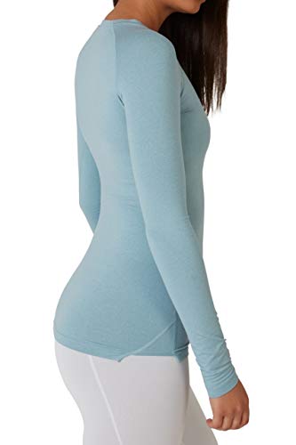 TCA Mujer SuperThermal Camiseta Termica Deportiva - Manga Larga - Tourmaline (Azul), M