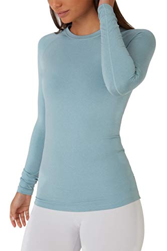 TCA Mujer SuperThermal Camiseta Termica Deportiva - Manga Larga - Tourmaline (Azul), M