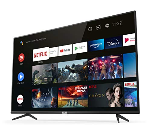 TCL 43BP615 43 Pulgadas, 4K HDR, UHD, Smart TV Powered by Android 9.0, Slim Design, Micro Dimming Pro, Android TV Smart HDR, HDR 10, Dolby Audio, Compatible con Google Assistant y Alexa