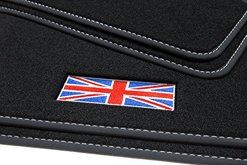 teileplus24 500-FBA Alfombrillas „Union Jack“ para Mini I 1 R50 53 2001-2006