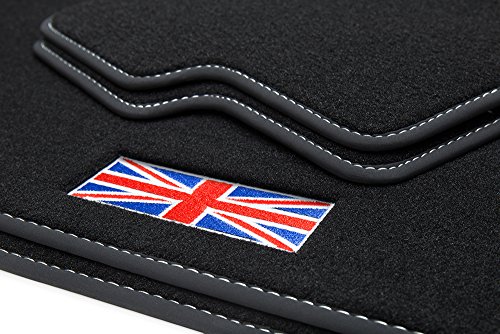 teileplus24 500-FBA Alfombrillas „Union Jack“ para Mini I 1 R50 53 2001-2006