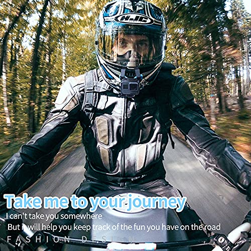 TELESIN Montaje de la correa del casco de la motocicleta para GoPro Hero 2018/6/5/4/3, sesión, sjcamm, akaso, campark, Polaroid, Osmo Acción, YI Action Camera Casco de montaje curvado