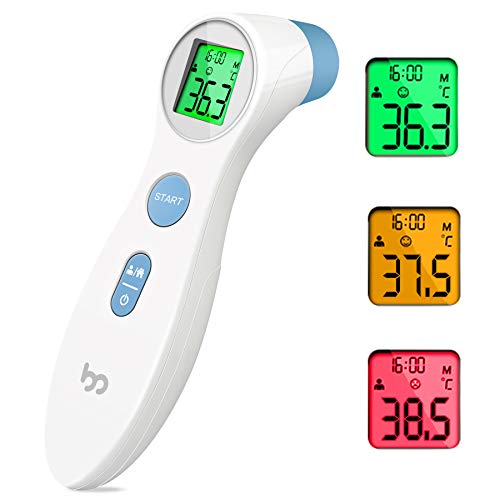 Termómetro de Frente, Femometer Médico Termómetros, Medir de Forma Instantánea y Precisa la con Pantalla Digital para Bebés, Niños, Adultos