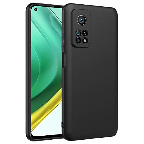 TesRank Funda Xiaomi Mi 10T 5G / 10T Pro 5G, Carcasa TPU Suave Fundas para Xiaomi Mi 10T / 10T Pro Flexible [Resistente a arañazos] [Ultrafina Ligero]-Negro