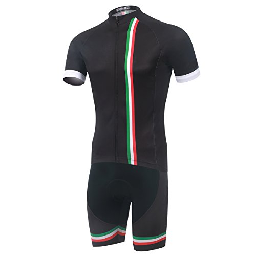 TeyxoCo Men Italy Fashion Cycling Gel Pad Jersey Set XL