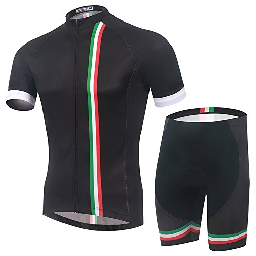 TeyxoCo Men Italy Fashion Cycling Gel Pad Jersey Set XL