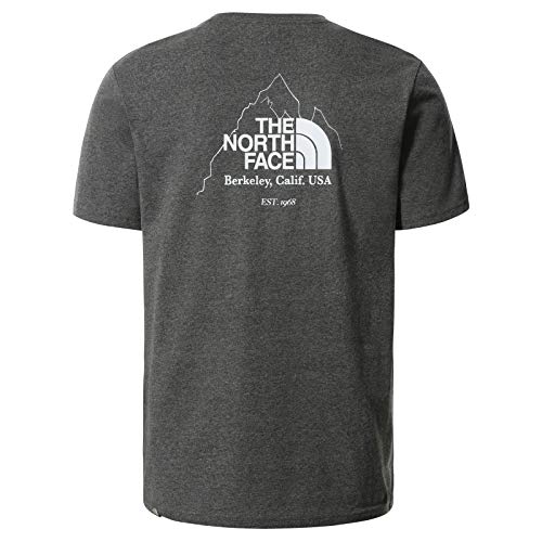 The North Face - Camiseta para Hombre Graphic 4 - Camiseta Estándar - Cuello Redondo - Medium Grey Heather, S