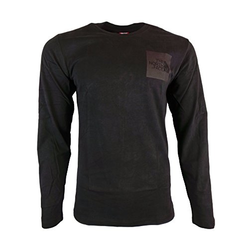 The North Face M L/S Fine tee Camiseta Manga Larga, Hombre, Negro (TNF Black), S