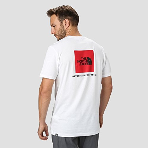 The North Face S/S tee Camiseta Red Box, Hombre, TNF White, XXL