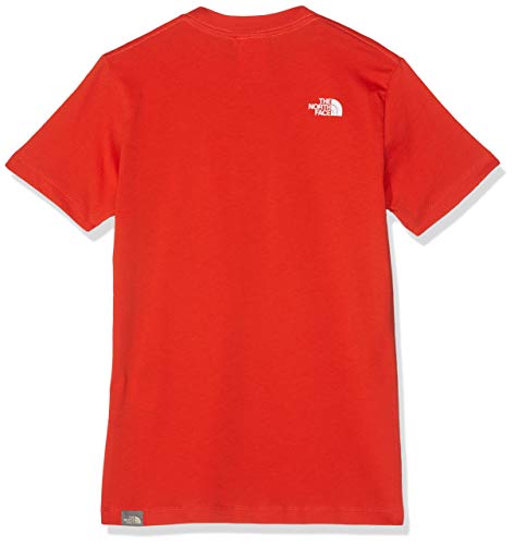 The North Face Y S/S Easy tee Camiseta, Niños, Fiery Red/TNF White, M