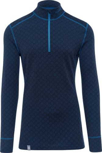 Thermowave Xtreme Merino Ropa interior térmica para hombre, camiseta de merino, con cremallera, cuello alto, manga larga, transporte óptimo de la humedad, 220 g/m², muy suave, secado rápido