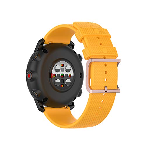 Tiggo 22MM Correa Compatible con Polar Grit X / Vantage M,Bandas Correa Repuesto,Reloj Recambio Brazalete Correa Repuesto para Polar Vantage M2/Garmin Venu 2/ Amazfit GTR 47mm (amarillo)