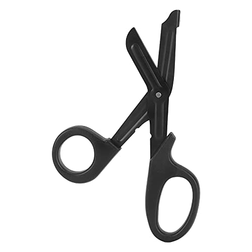 Tijeras, Tijeras para Emt 18.2X9Cm para Vendaje para Quitar Puntadas para Lona para Cortar Gasas(negro)