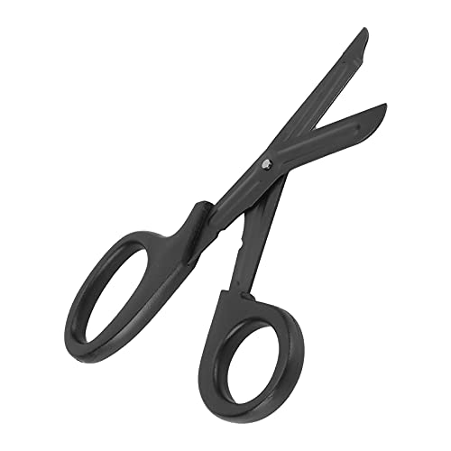 Tijeras, Tijeras para Emt 18.2X9Cm para Vendaje para Quitar Puntadas para Lona para Cortar Gasas(negro)