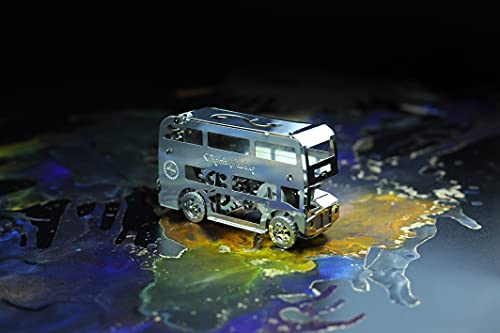 TimeForMachine - Kit de Rompecabezas mecánico 3D, de Metal, simpático Modelo Double Decker