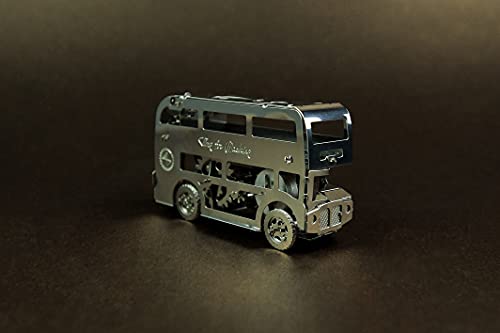 TimeForMachine - Kit de Rompecabezas mecánico 3D, de Metal, simpático Modelo Double Decker