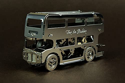 TimeForMachine - Kit de Rompecabezas mecánico 3D, de Metal, simpático Modelo Double Decker