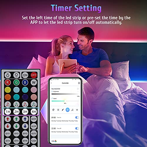 Tira LED 15M, CHACOKO 24V Tiras de LED RGB 5050, Sincronización de Música, 16 Millones de Colores, Mando a Distancia de 44 Teclas, 23 Escenarios del Sistema, Modo de Temporización, para Casa, Fiesta