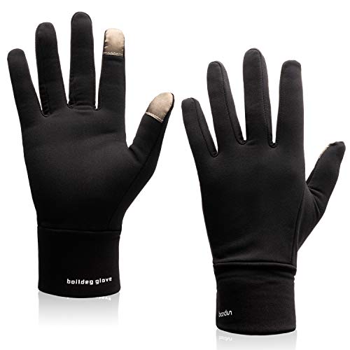 Tofern Unisex Guantes Guantes Ciclismo Guantes de Invierno Licra Pantalla táctil Transpirable cálido Negro Gris S/M/L