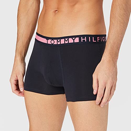 Tommy Hilfiger 3P Trunk WB Baadores Ajustados para Hombre, Hamptons Pnk/Iced Aloe/Luminous BLU, L (Pack de 3)