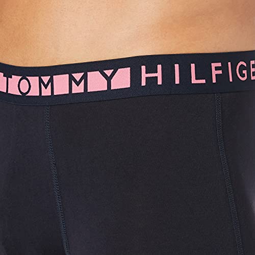 Tommy Hilfiger 3P Trunk WB Baadores Ajustados para Hombre, Hamptons Pnk/Iced Aloe/Luminous BLU, L (Pack de 3)