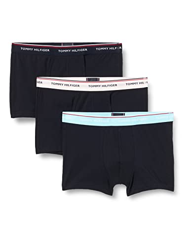 Tommy Hilfiger 3P WB Trunk Baadores Ajustados para Hombre, Dsrt Sky/Pale Pnk/Cryo Ice, M