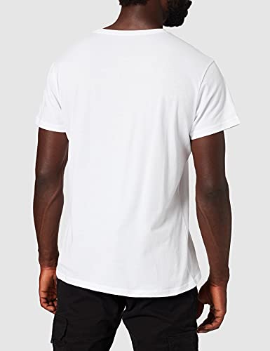 Tommy Hilfiger Cn SS tee Hilfiger Camisa, White, LG para Hombre