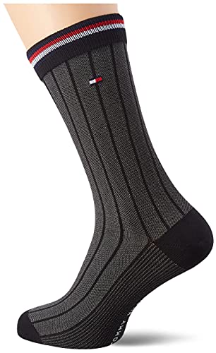 Tommy Hilfiger Tommy Hilfiger Birdseye Men'S SoCKs Gift Box, Calcetín Clásico para Hombre, Negro (Black), 43 Regular