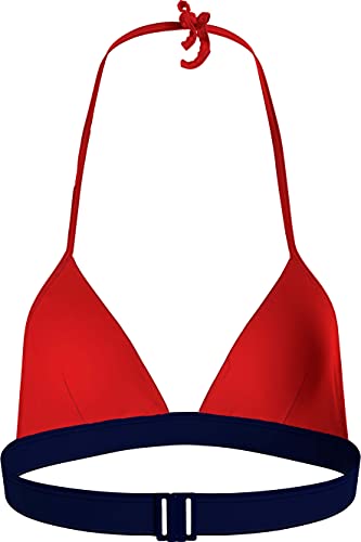 Tommy Hilfiger Triángulo Fijo Parte Superior de Bikini, Fireworks, XL para Mujer
