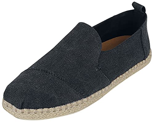 TOMS Men Deconstructed Alpargata Rope Hombre, Negro (Black 000), 47.5 EU