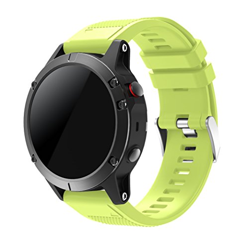 TOPsic Garmin Fenix 5 Banda, Silicona Reemplazo Correa con 2pzs Destornilladores para Garmin Fenix 5/Forunner 935/Fenix 5 Plus/Fenix 6/Fenix 6 Pro, 13.5cm-22.5cm, no Adapta a Fenix 5X, 5s