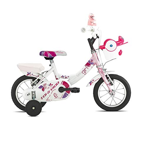 TORPADO Bicicleta Junior T691 Titty de 12 pulgadas para niña, 1 V, blanco/rosa (niño)
