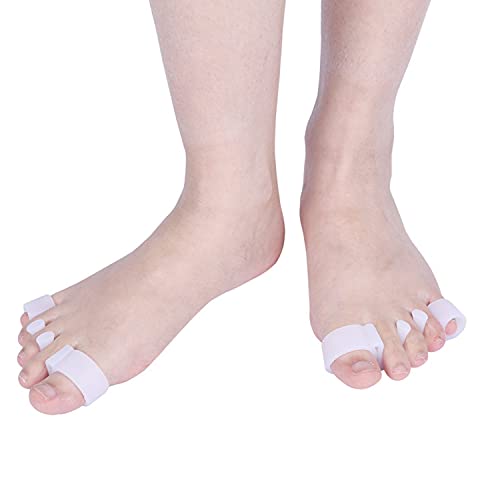 TouGod 3 pares de protectores de talón de silicona y 1 par de manguito de la punta para fascitis plantar mujer y hombre gel almohadilla talón talón gel talón calcetines calcetines