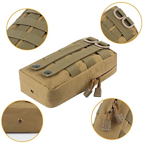 TOUROAM Equipo de Equipo de Supervivencia EDC de Emergencia: purificador de Filtro de Agua Personal Paja, Bolsa Molle Herramientas tácticas de Defensa contra el Trauma táctico Pero Bolsa para Acampar