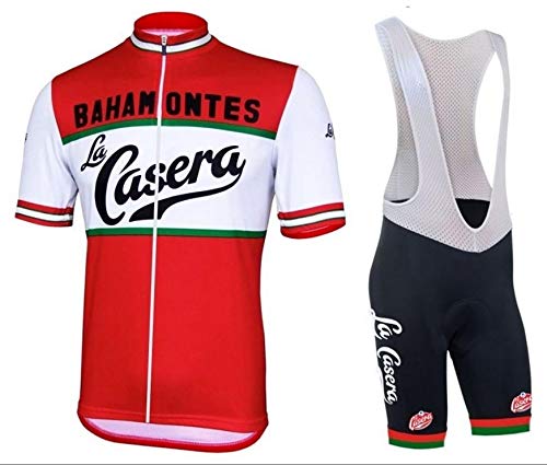 Traje de Ciclismo Hombre de Equipos Profesionales. Culotte y Maillot. Ropa Ciclismo con Badana 12D Gel Pad para MTB Spinning, Equipacion Ciclismo Bicicleta de Carretera