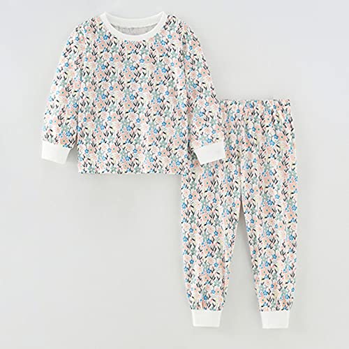 Traje for niños Otoño Nuevo Estilo Ropa for niños al Por Mayor en Europa y América 2021 Femenino y masculino Estampado for niños Otoño Ropa de dos piezas (Color : A, Size : 90)