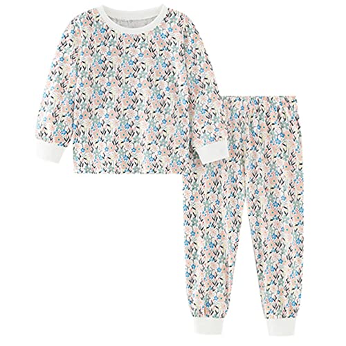 Traje for niños Otoño Nuevo Estilo Ropa for niños al Por Mayor en Europa y América 2021 Femenino y masculino Estampado for niños Otoño Ropa de dos piezas (Color : A, Size : 90)