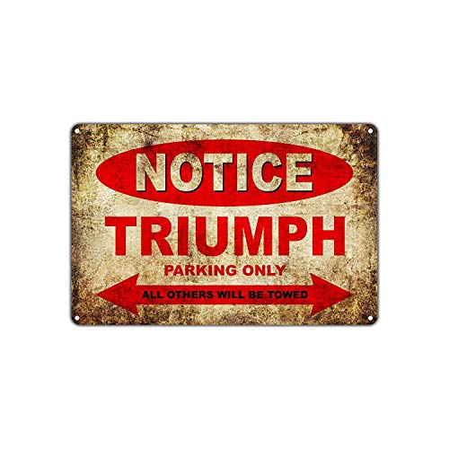 Triumph Motorcycles Bikes Only All Others Will Be Towed Parking Sign Vintage Retro Metal Decor Art Shop Man Cave Bar tin sign Placa Metal inch Sign PlateMetal tin sign Placa Metal 20x30cm A1229