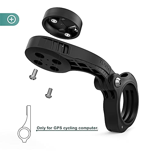 TUSITA MTB Soporte de Bicicleta Compatible con Garmin Edge GPS Computer, XOSS G/G+, iGPSPORT GPS - Bicicleta Manillar de Ciclismo 25,4mm 31,8mm Bracket Holder - Bicicleta Mount Road MTB Accesorios