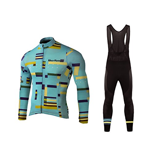 UGLY FROG Ciclismo Maillots Long Sleeve Cycling Jersey+Pantalones Hombres Bib Set Primavera de Bicicleta de Ropa de Ciclo