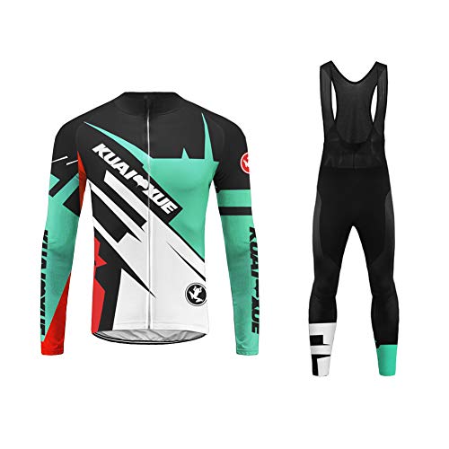 UGLY FROG Maillot Ciclismo Hombres Jersey Mangas Largas Pantalones Largos Culotte de Ciclismo Conjunto de Ropa Maillot Entretiempo Invierno Bicicleta