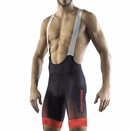 UGLY FROG MTB Ropa Ciclismo Culote Corto con Tirantes Y Badana Gel Culotte para MTB Ciclistas Hombre Culote MTB Pantalones Cortos