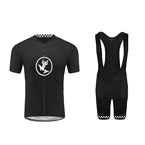 UGLY FROG MTB Ropa de Ciclismo Equipos de Ciclismo al Aire Libre para Hombres Bicicleta Ropa Deportiva Camisa de Manga Corta de Verano +Bib Pantalones Cortos con Correa