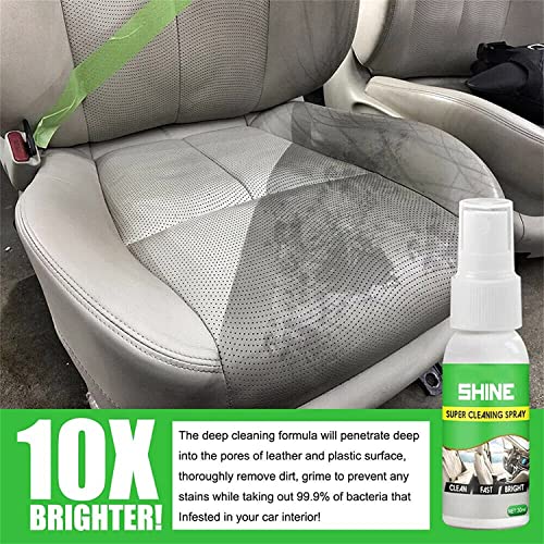 Ultra Shine Super Cleaning Spray, Refurbishment Agent for Automobile Plastic Parts, Leather Cushion Refurbishment Agent, Shoe Bag Refurbishment Agent, Decontamination on Instrument Panel (100ml)