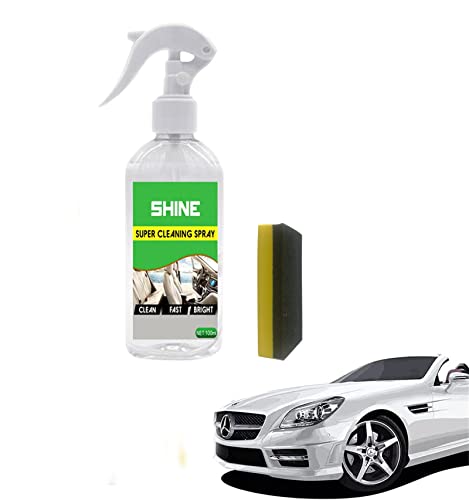 Ultra Shine Super Cleaning Spray, Refurbishment Agent for Automobile Plastic Parts, Leather Cushion Refurbishment Agent, Shoe Bag Refurbishment Agent, Decontamination on Instrument Panel (100ml)