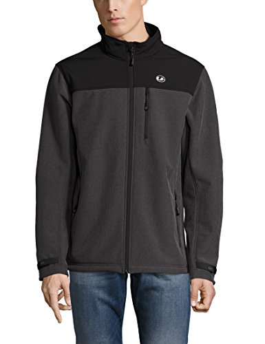 Ultrasport Advanced Chaqueta softshell Tino para hombre con forro de felpa, Gris Mezcla/Negro, M