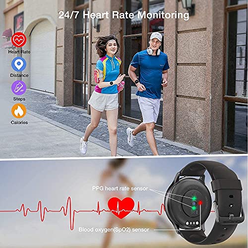 UMIDIGI Reloj Inteligente Uwatch 3S Fitness Tracker con Monitor de Oxígeno en Sangre y Monitor de Frecuencia Cardíaca para Mujeres Hombres 5ATM Impermeable con Brújula para iPhone Samsung y Android