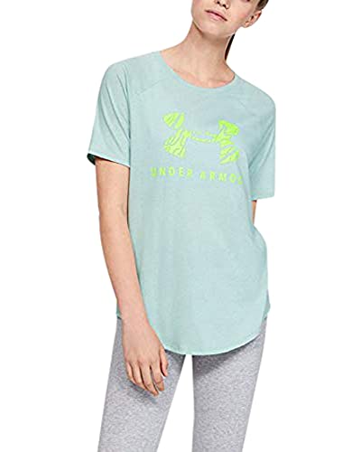 Under Armour Fit Kit Baseball tee Graphic Camisa Manga Corta, Mujer, Verde, SM