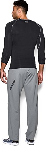 Under Armour UA Heatgear Long Sleeve Camiseta de Manga Larga, Hombre, Negro (Black/Steel), S