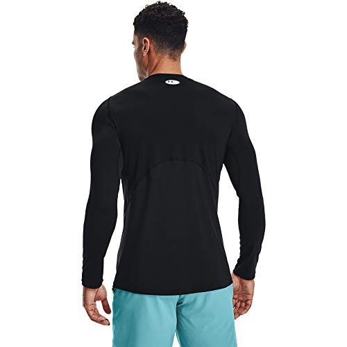 Under Armour UA HG Armour Fitted LS Camiseta de Manga Larga, Hombre, Negro (Black/White), L